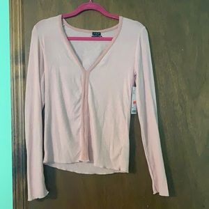Pink long sleeve v neck